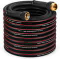 Garden Hose 75ft x 5/8", NON-EXPANDABLE Heavy Duty Premium Flexible Water Hose, No Kink, Leakproof, Lightweight Hybrid Hose with Male to Female Fittings for Household&Backyard