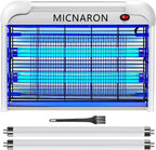 Indoor Electric Bug Zapper, 2800V Powerful Flying Insect Mosquito Killer w/ 20W Blue Light Attract, Plug-in Pest Control Machine for Moth, Fruit Fly, Fungus Gnat, Garage Bug Catcher/Eliminator/Trap