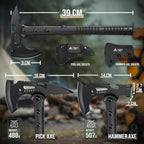 Freelander Tactical Axe 2 Pack, Sharp Tomahawk with Sheath, Portable Tomahawk with Clip and Bottle Opener, Durable Survival Hatchet for Emergency, Hiking and Camping