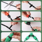 VIHOSE 328 FT Drip Irrigation System Kit 1/4" Blank Distribution Tubing Automatic Garden Watering Sprinkler System Sprinkler Kit for Garden Raised Bed Greenhouse Yard Lawn Plant Misting System