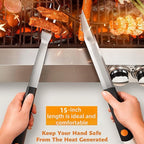 Grilling Accessories,Heavy Duty Stainless Steel BBQ Grill Tools Set, Spatula, Fork, Tongs Kit |with Storage Bag Barbecue Utensils Tool,for Outdoor Barbecue loversgift.