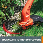 Worx String Trimmer Cordless & Edger 20V 10" Weed Trimmer PowerShare (Battery & Charger Included) WG154