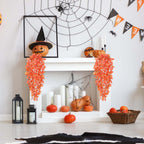 BLEUM CADE Fake Hanging Plants, 4pcs Artificial Hanging Plant, Faux Orange Vines Hanging Plant for Wall Home Living Room Indoor Outdoor Fall Decor (No Baskets)