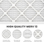 8x8x1 Air Filter MERV 13 (4-Pack), HVAC/Furnace AC Filter Replacement, Dust Defense–Comparable with MPR 1500-1900 & FPR 10 (Actual 7.75x7.75x0.75)