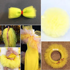 Yellow Tulle Fabric Rolls 6 Inch by 100 Yards (300 feet) Fabric Spool Tulle Ribbon for DIY Yellow Tutu Bow Baby Shower Birthday Party Wedding Halloween Decorations Christmas Craft Supplies