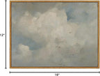 InSimSea Framed Canvas Wall Art Vintage Decor, Home Decor Classical Oil Paintings Sky Cloud Bird Canvas Prints,Retro Landscape Wall Art for Bedroom Living Room Bathroom, 12"x16"