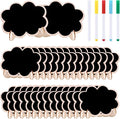 Swpeet 30Pcs Mini Chalkboards Signs with Liquid Chalk Markers and Easel Stand, Clouds Message Board Signs for Weddings Place Cards, Birthday Parties, Table Numbers and Event Decorations