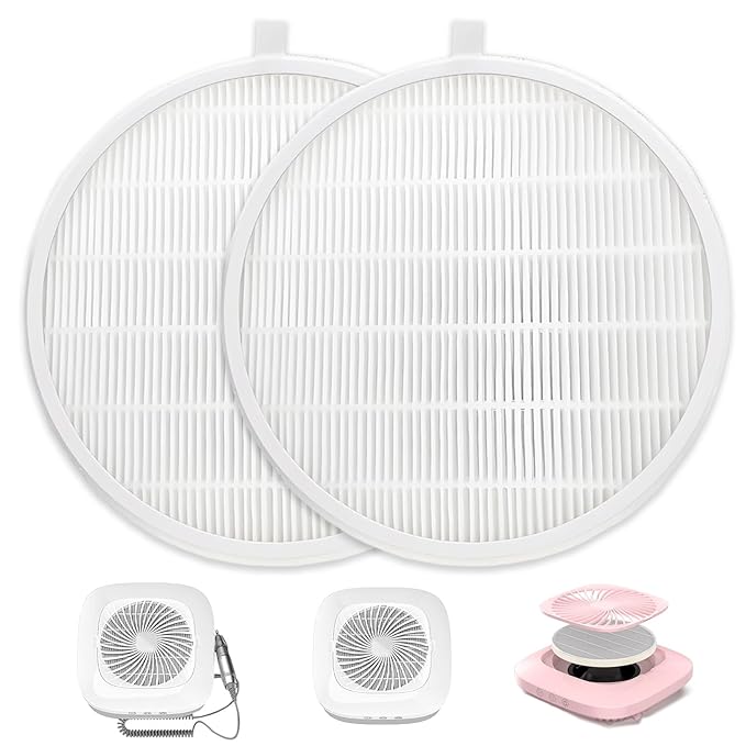 Nail Dust Collector Filter, Replacement Filters Compatible with MelodySusie Nail Dust Collectors Models SPro/XC320J Reusable Dust Filter for Nail Dust Vacuum Machine, Nail Salon, Home Use - 2 pack
