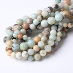 Fancy Stone Beads for Jewelry Making DIY Craft Gemstone Beads Kit (8mm, 45pcs) Smooth Healing Crystal Beads for Bracelets, Necklaces, Home Decor