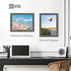 VCK 11x14 Picture Frame Set of 4 - Grey, Gallery-Quality Wood Poster Frames, 1.1-Inch Wide Border, Polished Plexiglass, Vertical or Horizontal Wall Display for Photo/Art/Prints, Grey