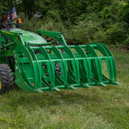 Titan Attachments 60" HD Root Grapple Rake Attachment, Fits John Deere Hook & Pin Tractors, Twin 3,000 PSI Cylinders, Clears Rocks, Logs, Brush, & Debris, Tractor Accessories & Attachments