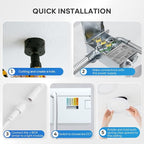 LVWIT 6 Pack 6 Inch LED Recessed Lighting with Junction Box, 5CCT Dimmable LED Downlight,13W Ultra-Thin Modern Ceiling Light, 2700/3000/3500/4000/5000K Selectable Can Lights, Smooth Trim