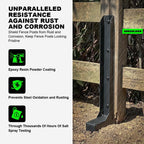 Fence Post Repair Kit - One-Piece Steel Anchors & Stakes to Quick Fix Broken/Leaning 4x4/6x6 Wood Posts Support (Thickened 11-Gauge, 4-Pack)