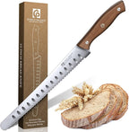 Purple Dragon Bread Knife for Homemade Bread, Serrated Knife, German High Carbon Steel Slicing for Sourdough, Cake and Fruits, Gift Box, Anniversary Idea Gift - Rounded