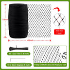 Garden Bird Net, 13 X 40 Feet Heavy-Duty Poultry Bird Net, with 50 Straps and 10 Staples, Used for Fruit Trees, Plants, Vegetables, and Garden Nets Against Birds and Deer