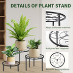 mekpiwu 5 Pack Metal Plant Stands,Heavy Duty Potted Holder for Flower Pot, Rustproof Iron Plant Risers, Suitable for Indoor and Outdoor Decoration ,Garden Container Round Supports Rack for Planter