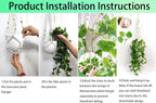 2 Packs Fake Hanging Plant with Pots for Home Decor Artificial Hanging Basket Plants Macrame Plant Hanger with Faux Vines Greenery for Bedroom Bathroom Room Wall Boho Decor Indoor Outdoor