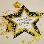 Gold Star Confetti - 60g (2.11OZ) Shiny Gold Table Confetti for Weddings, Parties, Celebrations – Biodegradable Glitter Star for Tables, Cards, Photo Backdrops