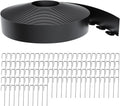 Landscape Edging 4 Inch Tall 100FT with 110Pcs Metal Spikes, Plastic Garden Edging Border Landscape Edging Border Lawn Edging for Landscaping, Flower Bed, Yard