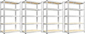 REIBII Storage Shelves 2020LBS Garage Shelving Heavy Duty Shelving 5 Tier Metal Shelving Units for Storage Adjustable Pantry Shelves for Kitchen Warehouse Basement 28" W x 12" D x 59.8" H, 4 Pack
