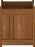 Furinno TIOMAN Planter Box, Hardwood Flower Box, Cube Garden Box, in Teak Oil, Outdoor Indoor, Garden, Patio, Balcony, Light Wood