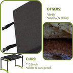 Garden Kneeler and Seat, Heavy Duty Gardening Stool with 1.8" Thick Detachable Kneeling Pad, Foldable Bench Chair with 2 Tool Pouches for Knee & Back Pain Relief for Women, Men, Seniors (Green)