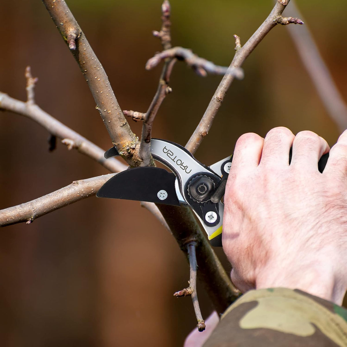Astorn 8" Premium Bypass Pruning Shears for Gardening - Heavy Duty, Ultra Sharp Garden Shears w/Ergonomic Soft Grip Handle - Made with High-Grade Carbon Steel - Ideal for Cutting, Gardening & Trimming