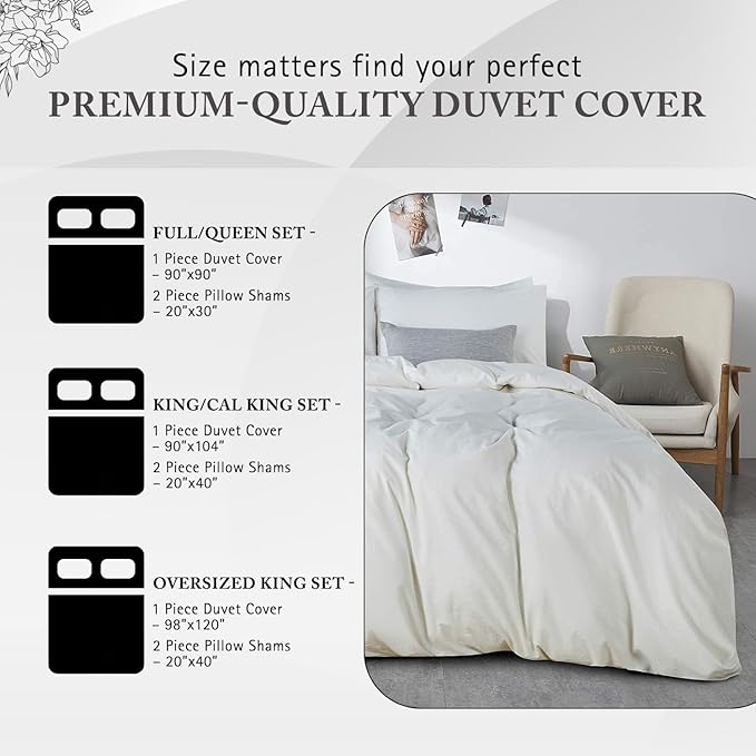 1000 Thread Count King Duvet Cover 100% Egyptian Cotton Hotel Luxury Quality 1 Piece Comforter Cover All Season Breathable Zipper Closure & Corner Ties (Cal King/King, Dark Grey)