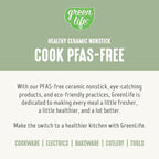 GreenLife Nonstick 12” (5QT) All in One Deep Skillet Wok with Lid, PFAS-Free Non-Toxic Ceramic Multi-Purpose Pan, Induction, All Stovetop, Egg, Stir Fry, Saute, Stay Cool Handle, Sage Green