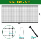 KLEWEE Bird Netting, 13 x 50 FT Heavy Duty Garden Netting for Protect Fruit Trees, Plants and Vegetables from Birds, Deer, Squirrels and Other Animals