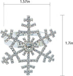 Halatool Set of 6 Christmas Rhinestone Snowflake Napkin Rings for Xmas Dining Table- Napkin Ring Holder for Christmas, Thanksgiving, Holiday Party Table Decoration