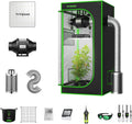 VIVOSUN 2 x 2 ft. Grow Tent Kit Complete, 24"x24"x48" Grow Tent Complete System with VS1000 Led Grow Light, 4 Inch 190CFM Inline Fan, Carbon Filter and 8ft Ducting Combo