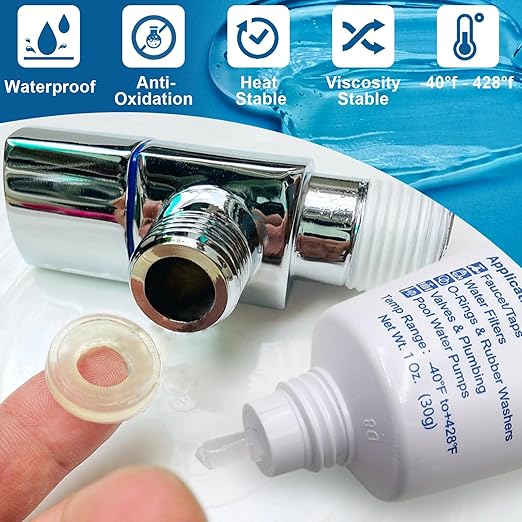 Plumbers O Rings Silicon Grease Tube for Pool Lube Pumps & Filters Rubber Seals Faucet Valve Silicone Grease Lubricant Spa O Ring Lubricant,1 oz 3-Pack