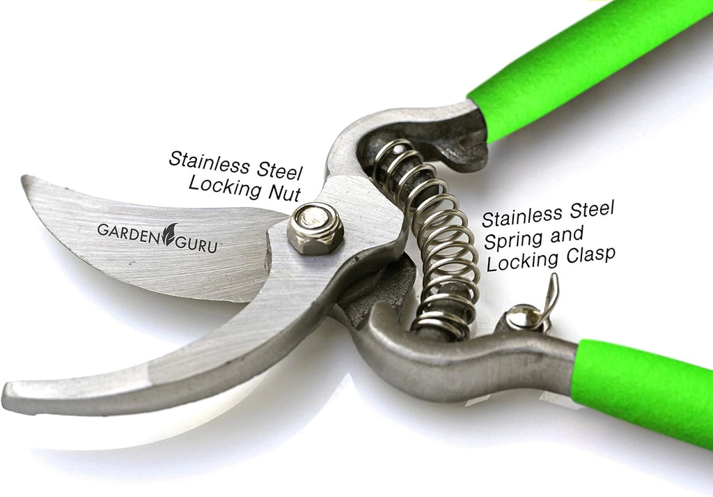 Garden Guru Classic Bypass Pruning Shears Clippers – Heavy Duty Forged Steel Pruners – Non Slip Comfort Grips – Cuts up to 1” Diameter – Professional Bypass Pruners for Gardening - 1 Case (60 Pcs)