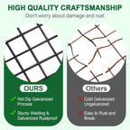 HOPERAN Black Hardware Cloth 1/2 inch 36 x 50 Ft Mesh 19 Gauge PVC Coated Chicken Wire - Vinyl + Galvanized Double Coated Fence - Welded Wire Mesh Roll for Chicken Coop Fencing Garden Fencing