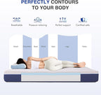 6 Inch Full Gel Cooling Memory Foam Mattress, Pressure Relief, Medium Firm Support，Mattress in a Box, CertiPUR-US Certified
