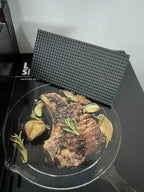 8.3"×4.3" Heavy-Duty Cast Iron Grill Press and Steak Weight with Cool-Touch Comfort-Grip Wood Handle - BBQ Accessories for Griddle, Outdoor Grill, Panini, Tortilla (2 Rectangle)