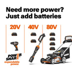 WORX 22" Cordless Hedge Trimmer, Electric Hedge Trimmer with Dual-Action Blades, Lightweight Bush Trimmer with 5.5 LBS, Battery & Charger Included, WG261
