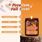 Fall Candles Set, 6 Pack Candles for Home Scented Natural Soy Wax, Autumn Gifts Set for Women Men, Fall Fragrance of Pumpkin/Cinnamon/Vanilla Cupcake/Apple/Harvest/Latte