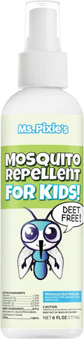 Ms. Pixie's Mosquito Repellent for Kids, DEET-Free Gentle Bug Spray for Children’s Skin & Outdoor Protection, 6 oz (180mL)