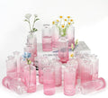 Glass Bud Vases Set of 20, Living Bud Vases, Small Bud Vase in Bulk, Mini Flowers Vases for Centerpiece, Vintage Decorative Vase Set for Table Decorations, Wedding Reception, Home Decor (Pink)