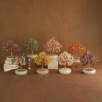 Rose Quartz Crystal Trees of Life for Home Office Desk Deco, Bonsai Tree, Chakra Healing Crystals Stones for Money Good Luck Pink Stone Crystals Birthday Gifts for Women
