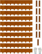 10-Pack Corten Steel Landscape Lawn Edging 8.5 inch Height, Rust Patina Finish Bendable Metal Strips, Hammer-in Edge Border - Yard Pathway Divider, 40 inch Each(33Ft Total), #LYLB85RT-US