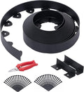 Landscape Edging, 40' 4" Tall Garden Edging with Scissors, Lawn Edging with 36 Garden Spikes and 2 Connectors, Heavy Duty PP&PE Material Edging for Landscaping, Garden, Lawn, Black