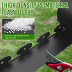 Landscape Edging 4 Inch Tall 20FT with 30Pcs Metal Spikes, Plastic Garden Edging Border Landscape Edging Border Lawn Edging for Landscaping, Flower Bed, Yard