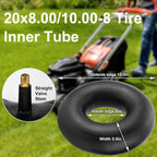 20x8.00-8" 20x10.00-8" Inner Tubes, 2 Pack Heavy Duty Replacement Tire Inner Tubes 20x8-8, 20x10-8 with Straight Valve Stem for Lawn Mowers, Tractors, Hand Trucks, Wheelbarrows, Trolleys, Wagons