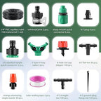 VIHOSE 328 FT Drip Irrigation System Kit 1/4" Blank Distribution Tubing Automatic Garden Watering Sprinkler System Sprinkler Kit for Garden Raised Bed Greenhouse Yard Lawn Plant Misting System