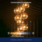 FLSNT 40W Equivalent LED Chandelier Light Bulbs, Dimmable Amber LED B11 E12 Candelabra Base Bulbs, 2200K Warm White, 330LM, 6 Pack UL,CA65 Listed.