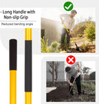 VNIMTI Heavy Duty Gardening Shovel, 56 Inch Round Blade with Fiberglass Handle (Yellow)