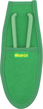 Miracle-Gro 8 in. Bypass Pruning Shears with Belt Pouch – 1/2 in. Cutting Capacity Hand Pruner with Carbon Steel Blade and Comfort Grip – Garden Tool for Live Plants and Soft Stems